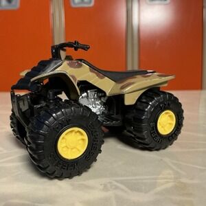 Turbo Wheels ATV Hard Plastic Vehicle Toy Comouflage Yellow Wheels Four Wheeler
